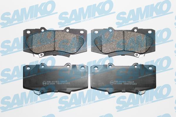 Samko 5SP1682 - Гальмівні колодки, дискові гальма autocars.com.ua