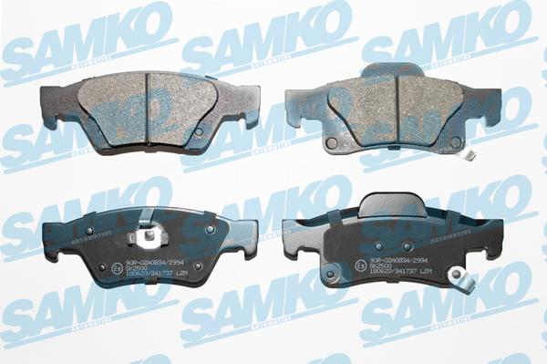 Samko 5SP1737 - Тормозные колодки, дисковые, комплект avtokuzovplus.com.ua