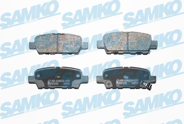 Samko 5SP1862 - Гальмівні колодки, дискові гальма autocars.com.ua