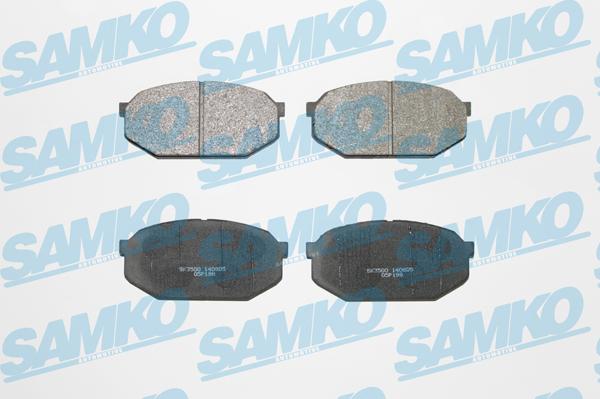 Samko 5SP198 - Тормозные колодки, дисковые, комплект avtokuzovplus.com.ua