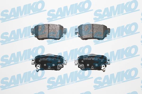 Samko 5SP1992 - Тормозные колодки, дисковые, комплект avtokuzovplus.com.ua