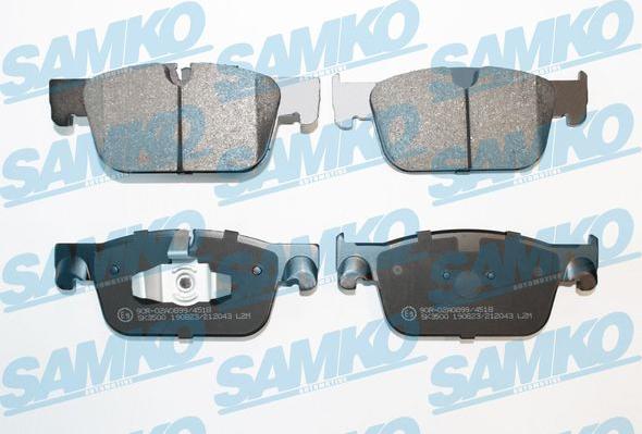 Samko 5SP2043 - Тормозные колодки, дисковые, комплект avtokuzovplus.com.ua