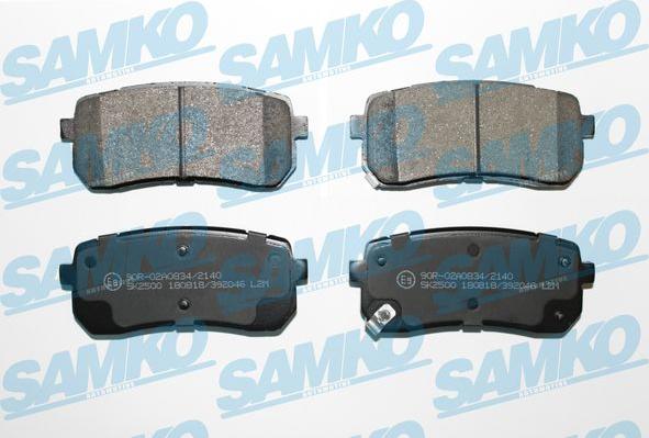 Samko 5SP2046 - Тормозные колодки, дисковые, комплект avtokuzovplus.com.ua