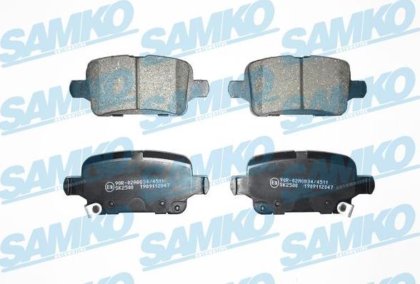 Samko 5SP2047 - Гальмівні колодки, дискові гальма autocars.com.ua