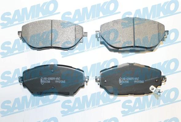 Samko 5SP2068 - Тормозные колодки, дисковые, комплект avtokuzovplus.com.ua