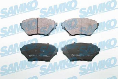 Samko 5SP2074 - Тормозные колодки, дисковые, комплект avtokuzovplus.com.ua