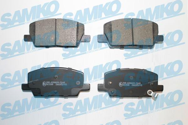 Samko 5SP2115 - Гальмівні колодки, дискові гальма autocars.com.ua