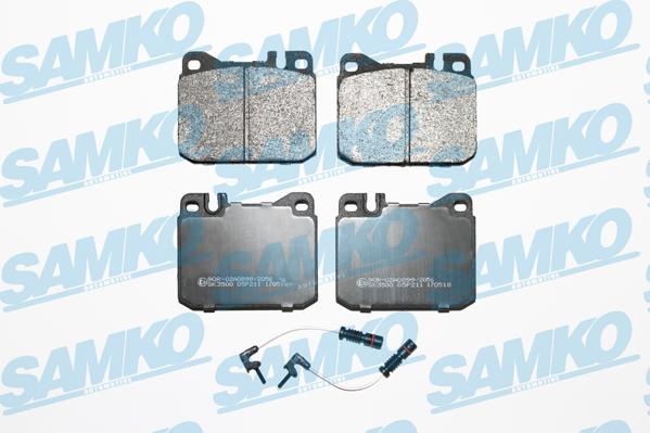 Samko 5SP211A - Тормозные колодки, дисковые, комплект avtokuzovplus.com.ua