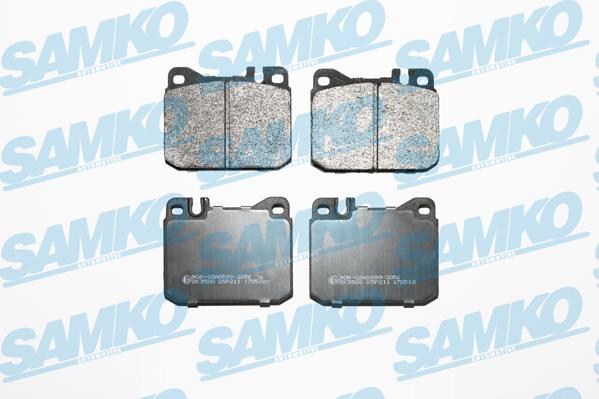 Samko 5SP211 - Тормозные колодки, дисковые, комплект avtokuzovplus.com.ua