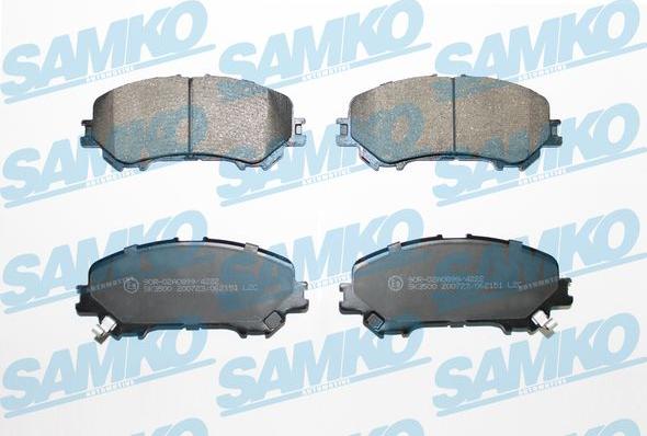 Samko 5SP2151 - Тормозные колодки, дисковые, комплект avtokuzovplus.com.ua