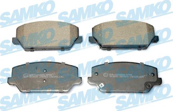 Samko 5SP2165 - Гальмівні колодки, дискові гальма autocars.com.ua