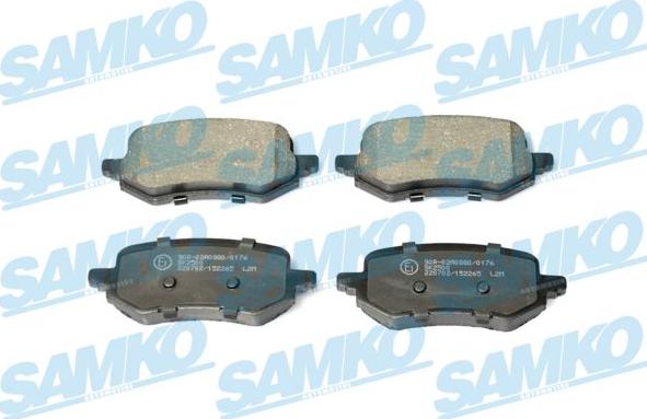 Samko 5SP2265 - Тормозные колодки, дисковые, комплект avtokuzovplus.com.ua