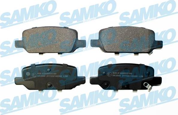 Samko 5SP2266 - Гальмівні колодки, дискові гальма autocars.com.ua