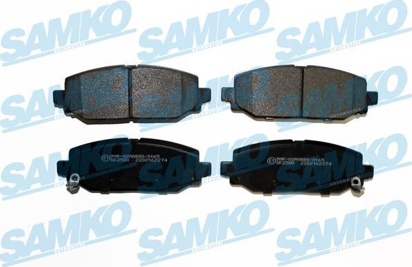 Samko 5SP2274 - Гальмівні колодки, дискові гальма autocars.com.ua