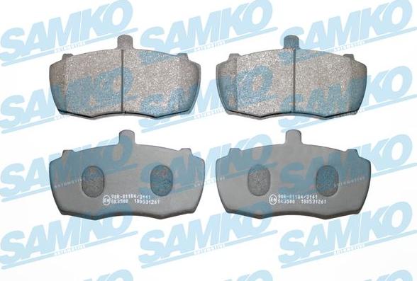 Samko 5SP261 - Гальмівні колодки, дискові гальма autocars.com.ua