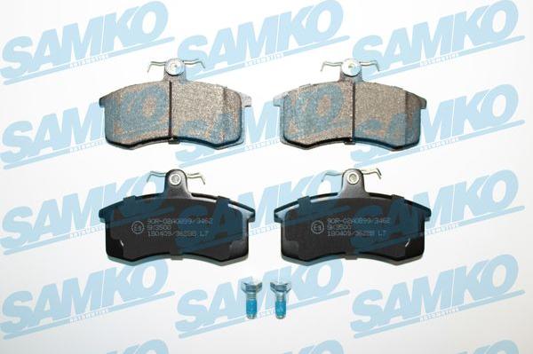 Samko 5SP288 - Тормозные колодки, дисковые, комплект avtokuzovplus.com.ua