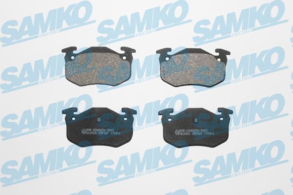 Samko 5SP307 - Тормозные колодки, дисковые, комплект avtokuzovplus.com.ua