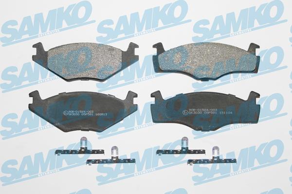 Samko 5SP591 - Тормозные колодки, дисковые, комплект avtokuzovplus.com.ua