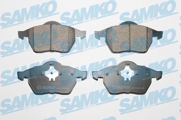 Samko 5SP612 - Гальмівні колодки, дискові гальма autocars.com.ua