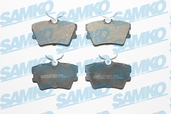 Samko 5SP616 - Тормозные колодки, дисковые, комплект avtokuzovplus.com.ua