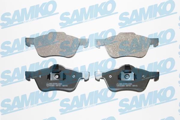 Samko 5SP707 - Гальмівні колодки, дискові гальма autocars.com.ua