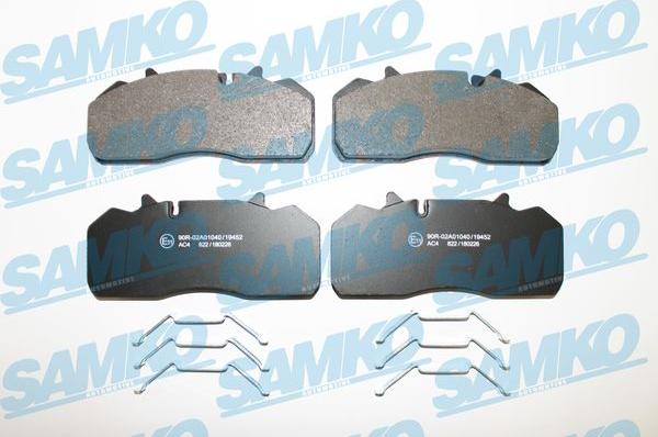 Samko 5SP822 - Гальмівні колодки, дискові гальма autocars.com.ua
