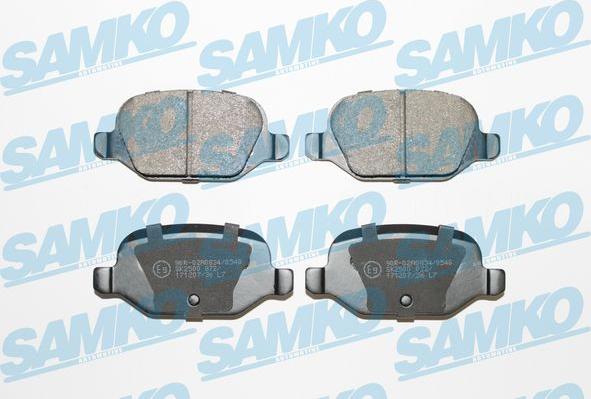 Samko 5SP872 - Тормозные колодки, дисковые, комплект avtokuzovplus.com.ua