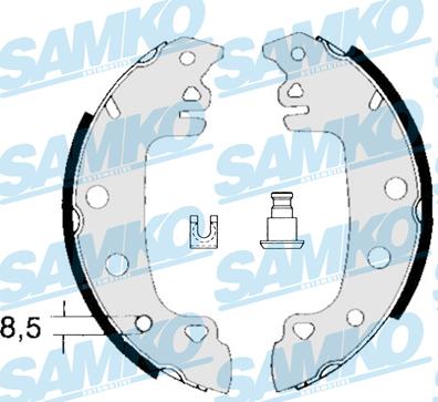 Samko 80770 - Комплект гальм, барабанний механізм autocars.com.ua