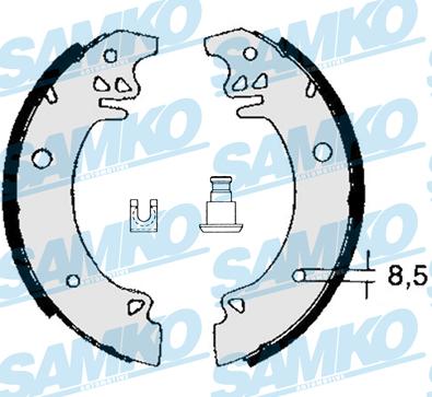 Samko 82750 - Комплект гальм, барабанний механізм autocars.com.ua