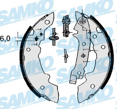 Samko 84320 - Комплект тормозных колодок, барабанные avtokuzovplus.com.ua