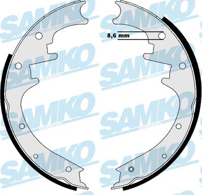 Samko 87205 - Комплект гальм, барабанний механізм autocars.com.ua