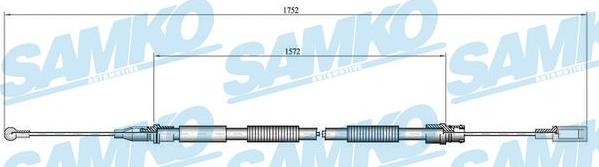 Samko C0007B - Трос, гальмівна система autocars.com.ua