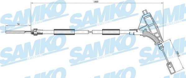 Samko C0010B - Тросик, cтояночный тормоз avtokuzovplus.com.ua