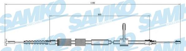 Samko C0016B - Тросик, cтояночный тормоз avtokuzovplus.com.ua