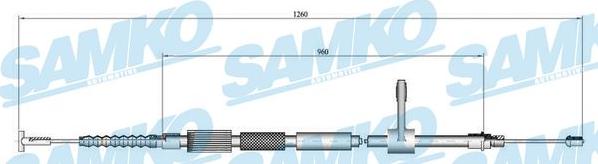 Samko C0017B - Трос, гальмівна система autocars.com.ua