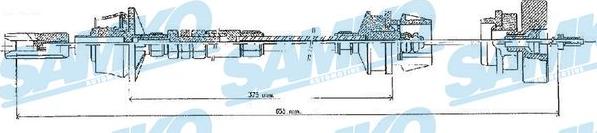 Samko C0017C - Трос, управління зчепленням autocars.com.ua