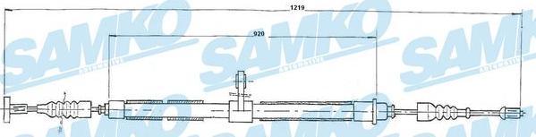 Samko C0019B - Трос, гальмівна система autocars.com.ua