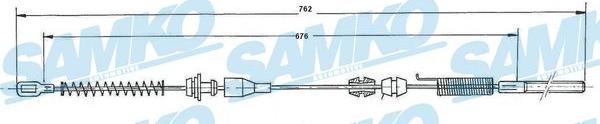 Samko C0028B - Тросик, cтояночный тормоз avtokuzovplus.com.ua