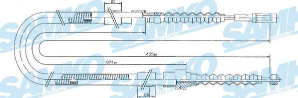 Samko C0031B - Тросик, cтояночный тормоз avtokuzovplus.com.ua