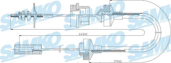 Samko C0032C - Трос, управление сцеплением avtokuzovplus.com.ua