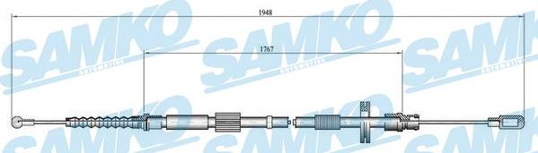 Samko C0050B - Тросик, cтояночный тормоз avtokuzovplus.com.ua