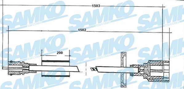 Samko C0053SP - Тросик спідометра autocars.com.ua