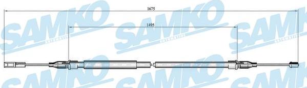 Samko C0059B - Трос, гальмівна система autocars.com.ua