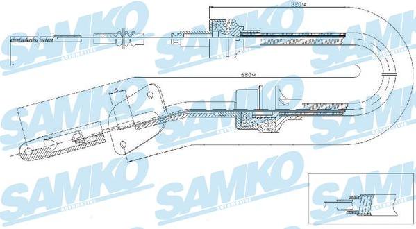 Samko C0064C - Трос, управління зчепленням autocars.com.ua