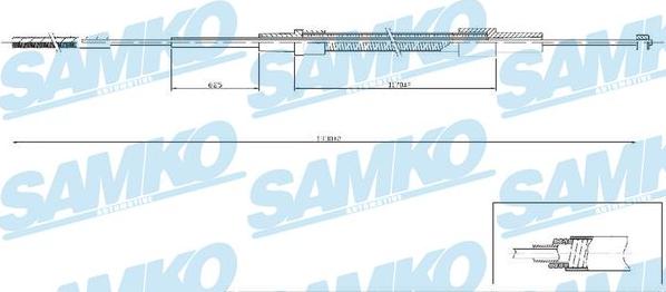Samko C0078B - Тросик, cтояночный тормоз avtokuzovplus.com.ua