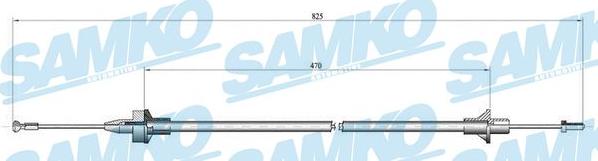 Samko C0078C - Трос, управління зчепленням autocars.com.ua