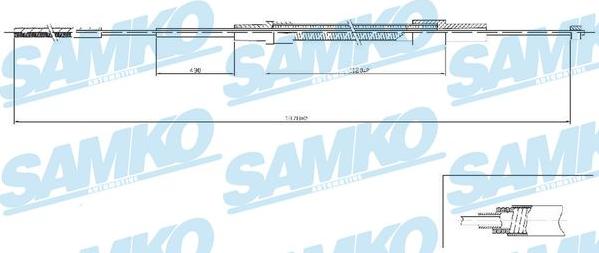 Samko C0079B - Тросик, cтояночный тормоз avtokuzovplus.com.ua