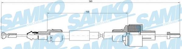 Samko C0081C - Трос, управління зчепленням autocars.com.ua