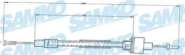 Samko C0091C - Трос, управління зчепленням autocars.com.ua