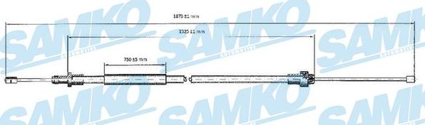 Samko C0092B - Трос, гальмівна система autocars.com.ua